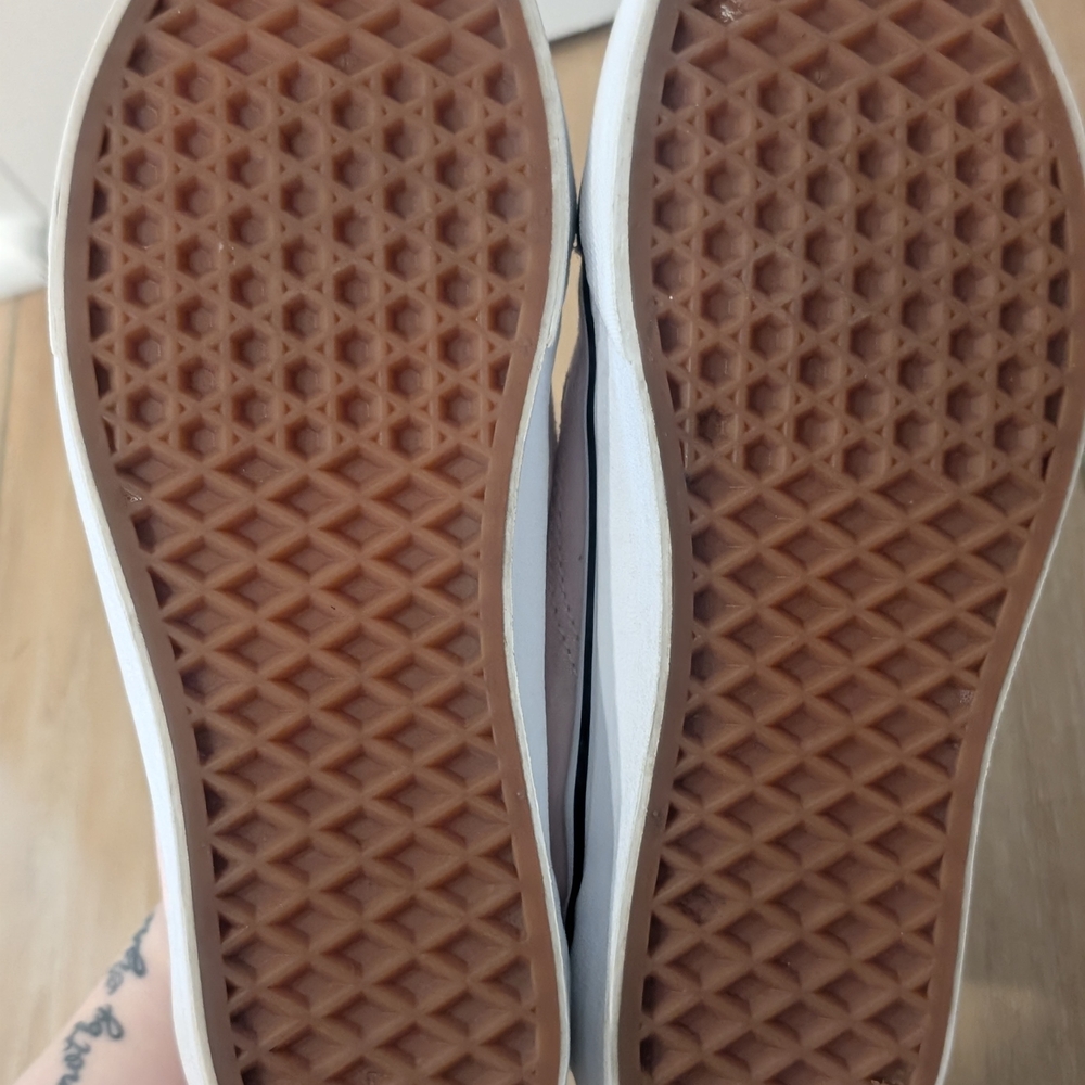 Vans Women's Pink and White Sneakers - Picture 5 of 5